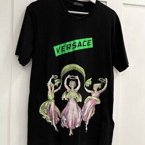 Versace Dancing Medusa Statues cotton short sleeve T-Shirt
